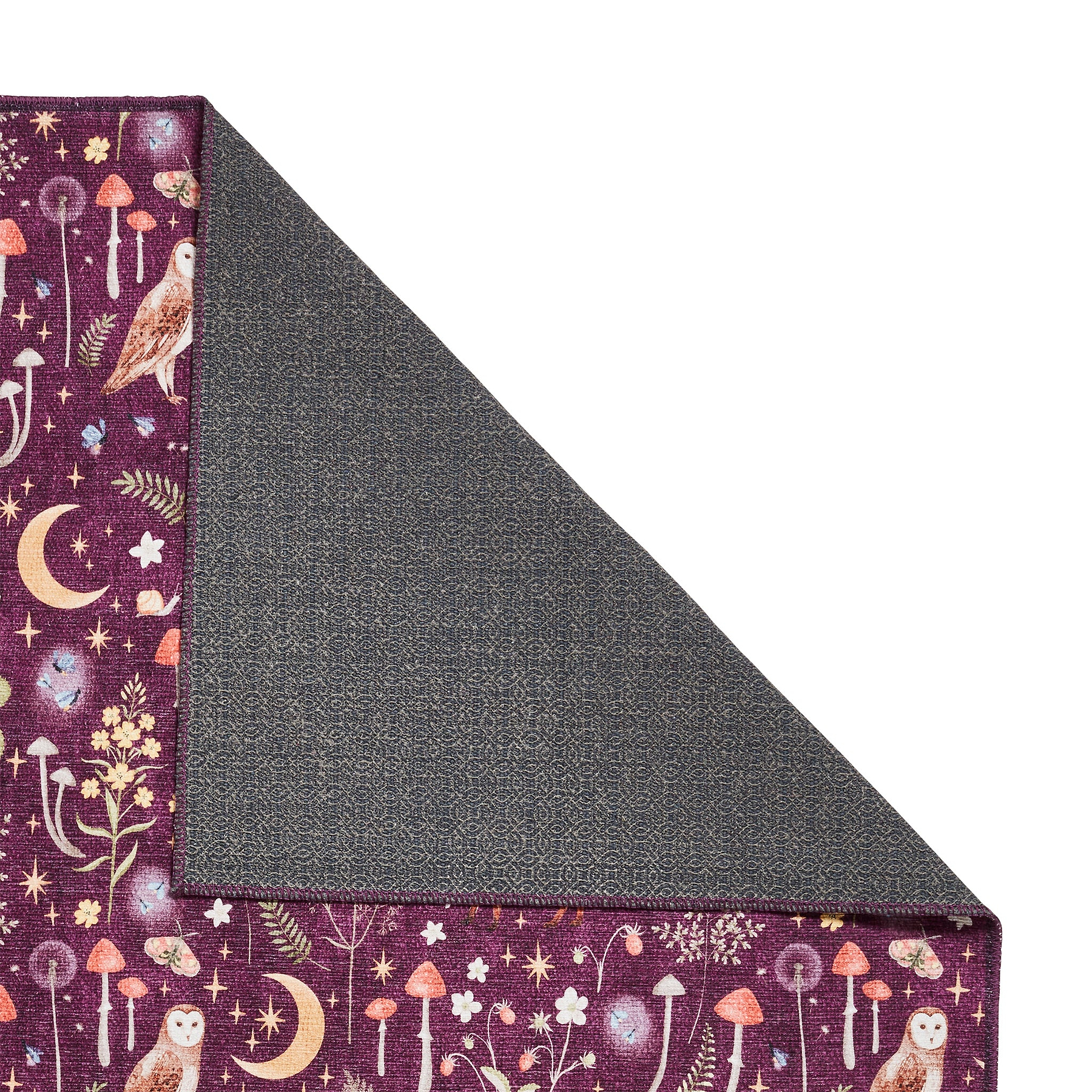 Twilight Animals Plum Washable Rug from Roseland Furniture