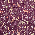 Twilight Animals Plum Washable Rug from Roseland Furniture