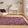 Twilight Animals Plum Washable Rug from Roseland Furniture