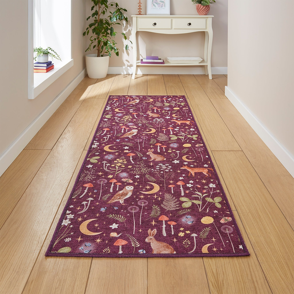 Twilight Animals Washable Runner from Roseland Furniture
