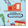 Kids Construction Washable Rug 080 x 150 Blue from Roseland Furniture