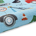 Kids Construction Washable Rug 080 x 150 Blue from Roseland Furniture