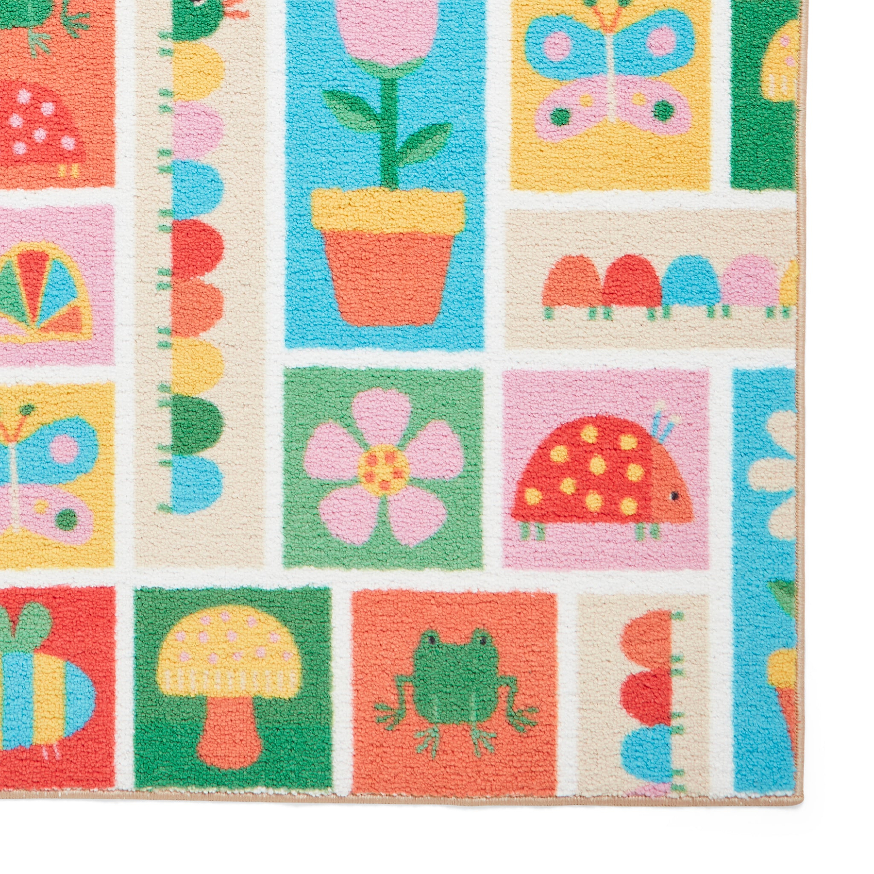 Kids Curious Caterpillar Washable Rug 080 x 150 Blue from Roseland Furniture