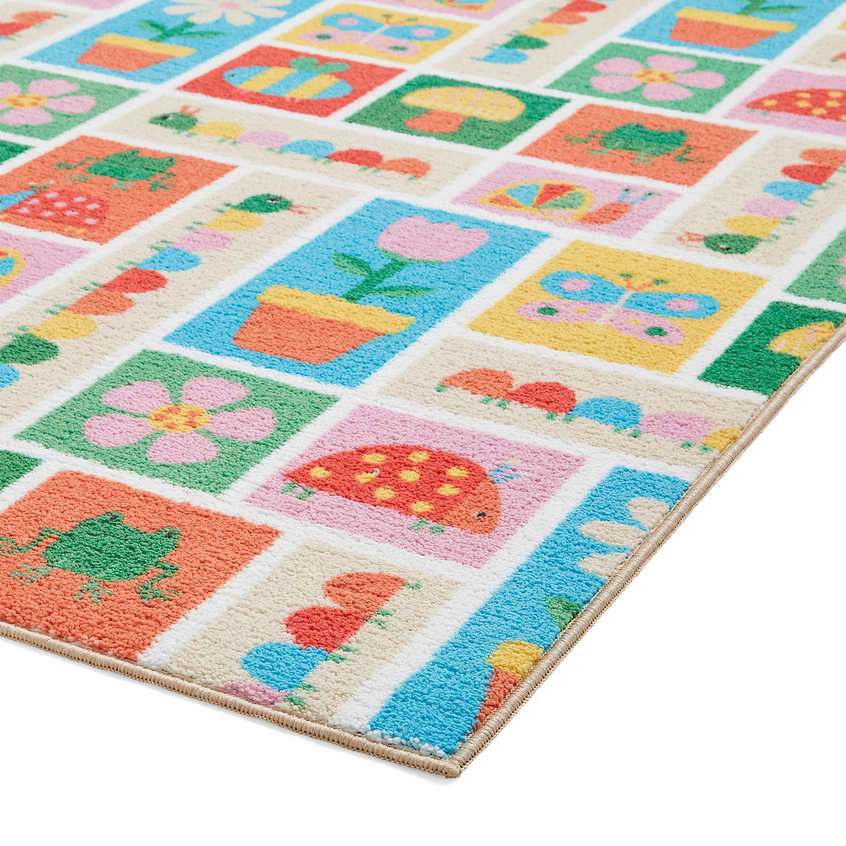 Kids Curious Caterpillar Washable Rug 080 x 150 Blue from Roseland Furniture
