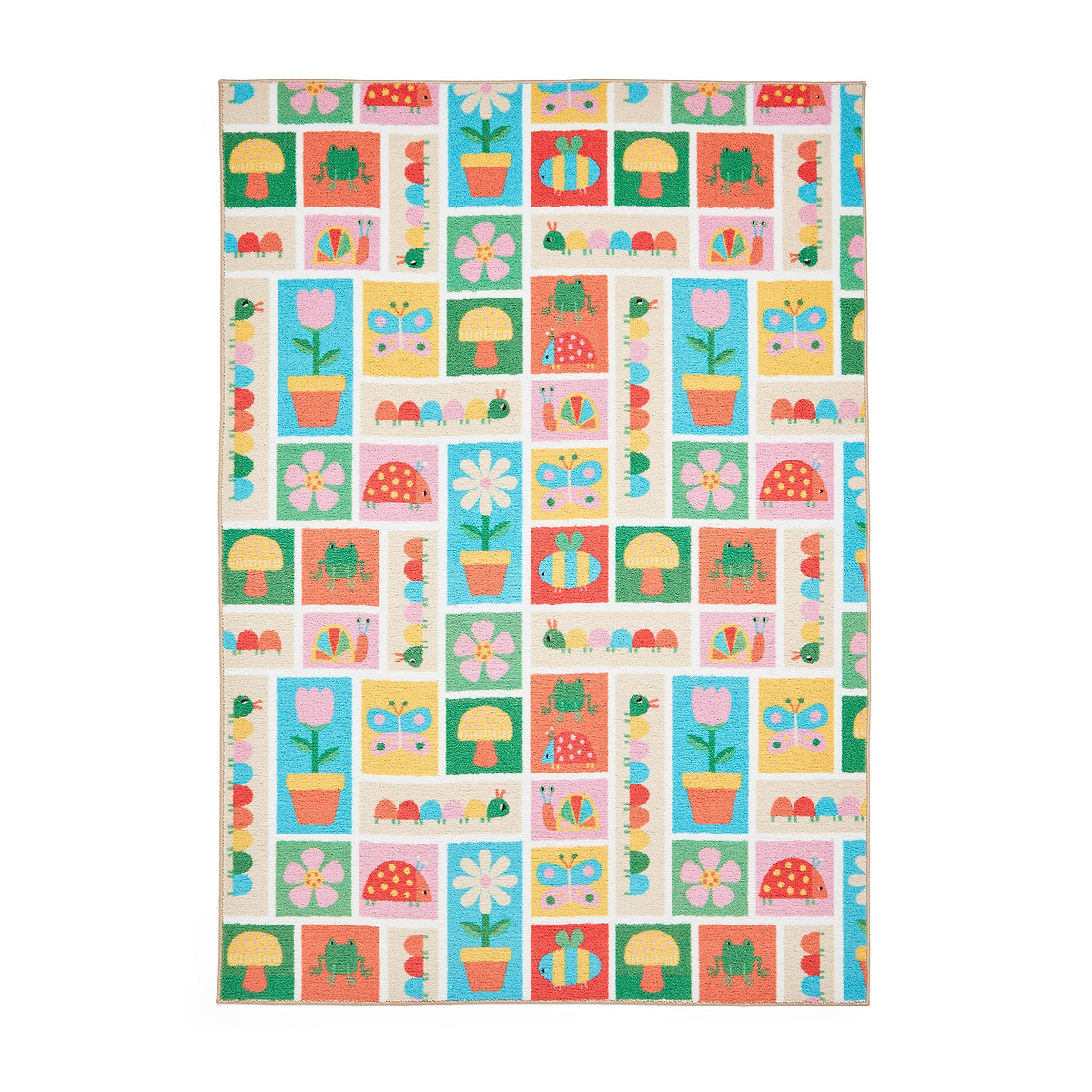 Kids Curious Caterpillar Washable Rug 080 x 150 Blue from Roseland Furniture