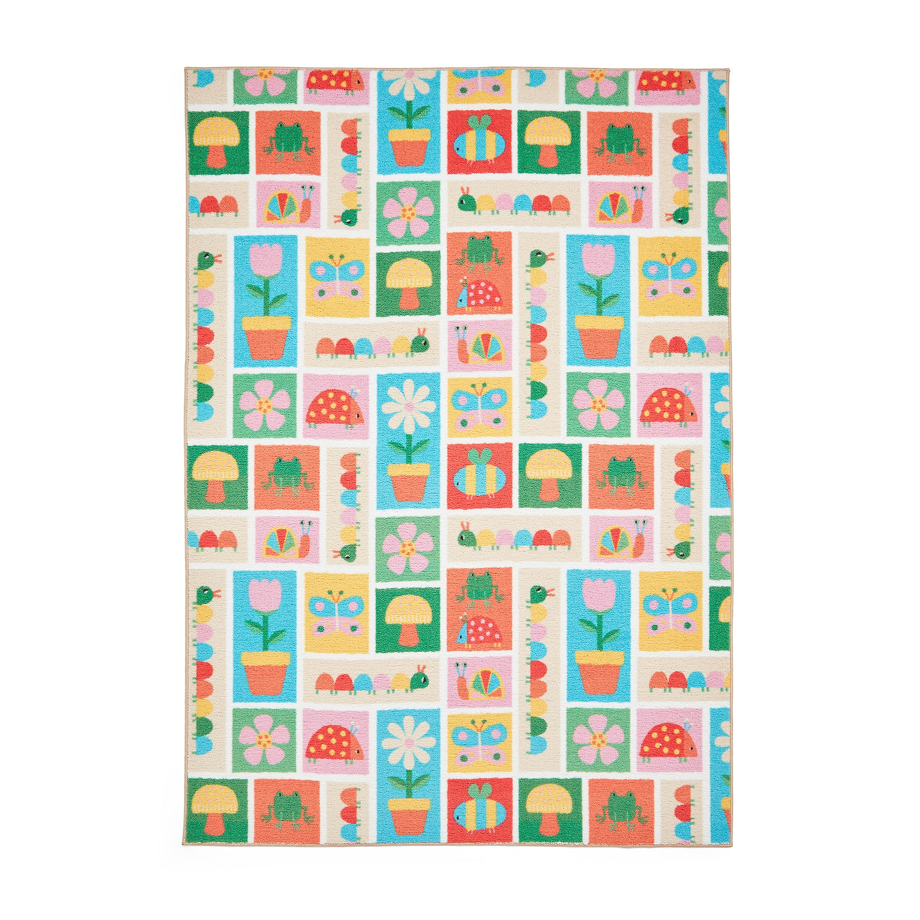 Kids Curious Caterpillar Washable Rug 080 x 150 Blue from Roseland Furniture