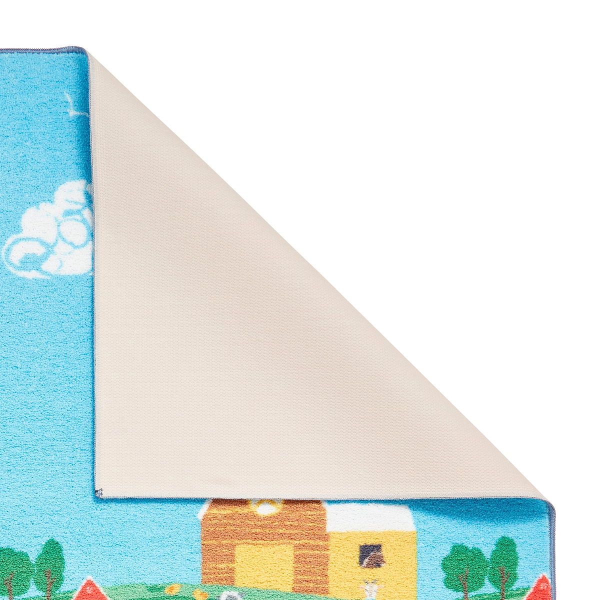 Kids Farmyard Animals Washable Rug 080 x 150 Green from Roseland Furniture