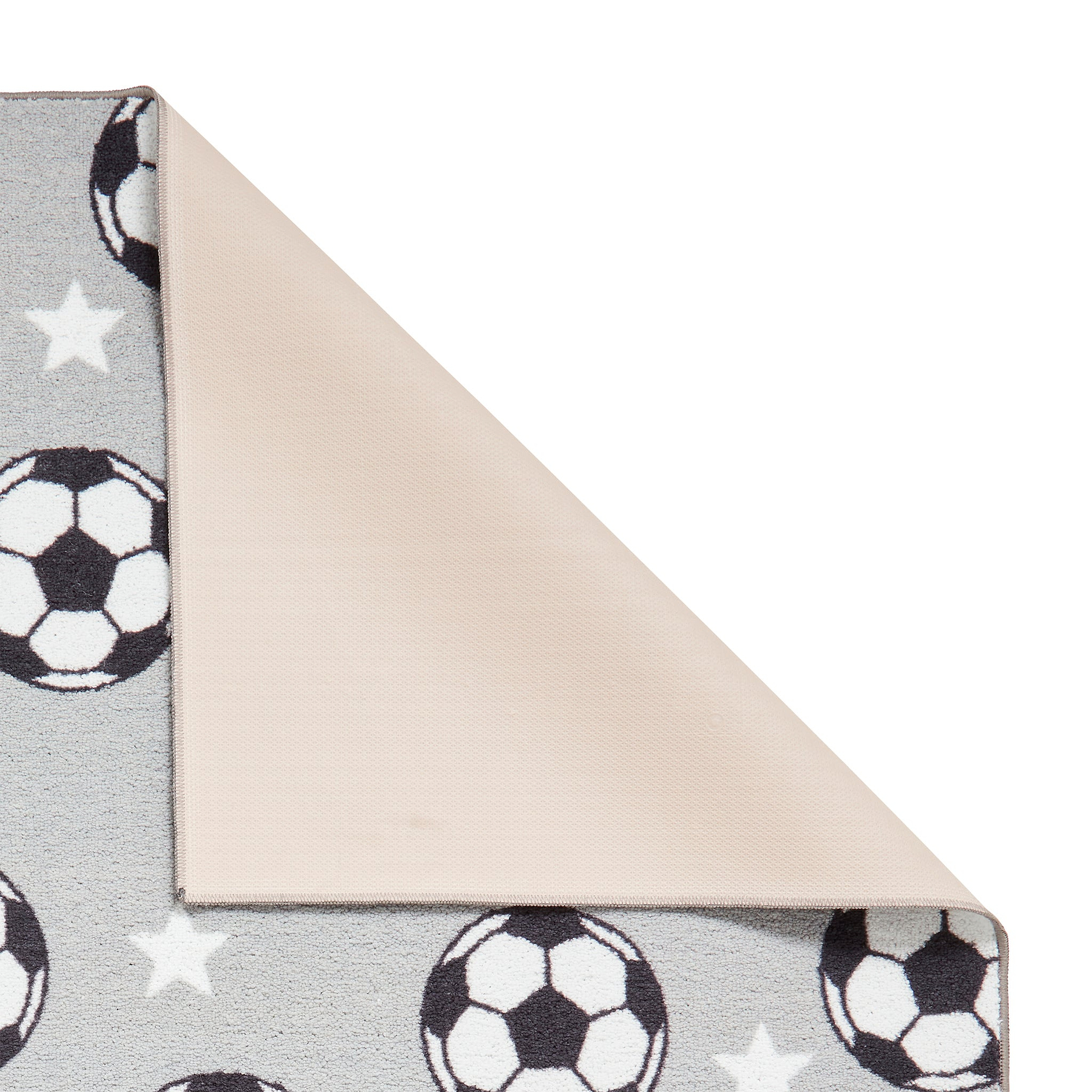 Kids Football Stars Washable Rug 080 x 150 Grey from Roseland Furniture