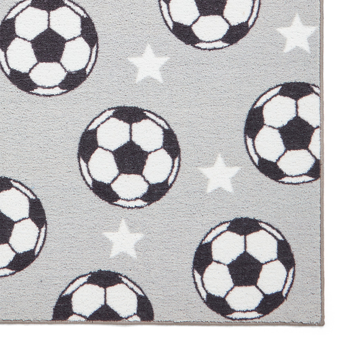 Kids Football Stars Washable Rug 080 x 150 Grey from Roseland Furniture