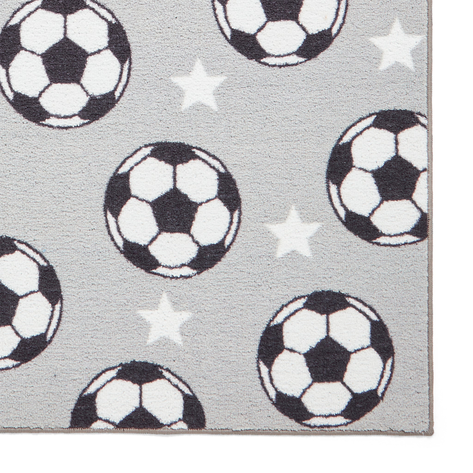 Kids Football Stars Washable Rug 080 x 150 Grey from Roseland Furniture