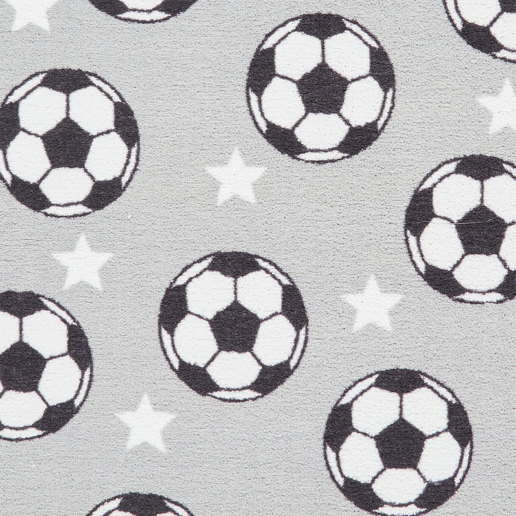 Kids Football Stars Washable Rug 080 x 150 Grey from Roseland Furniture