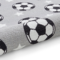 Kids Football Stars Washable Rug 080 x 150 Grey from Roseland Furniture