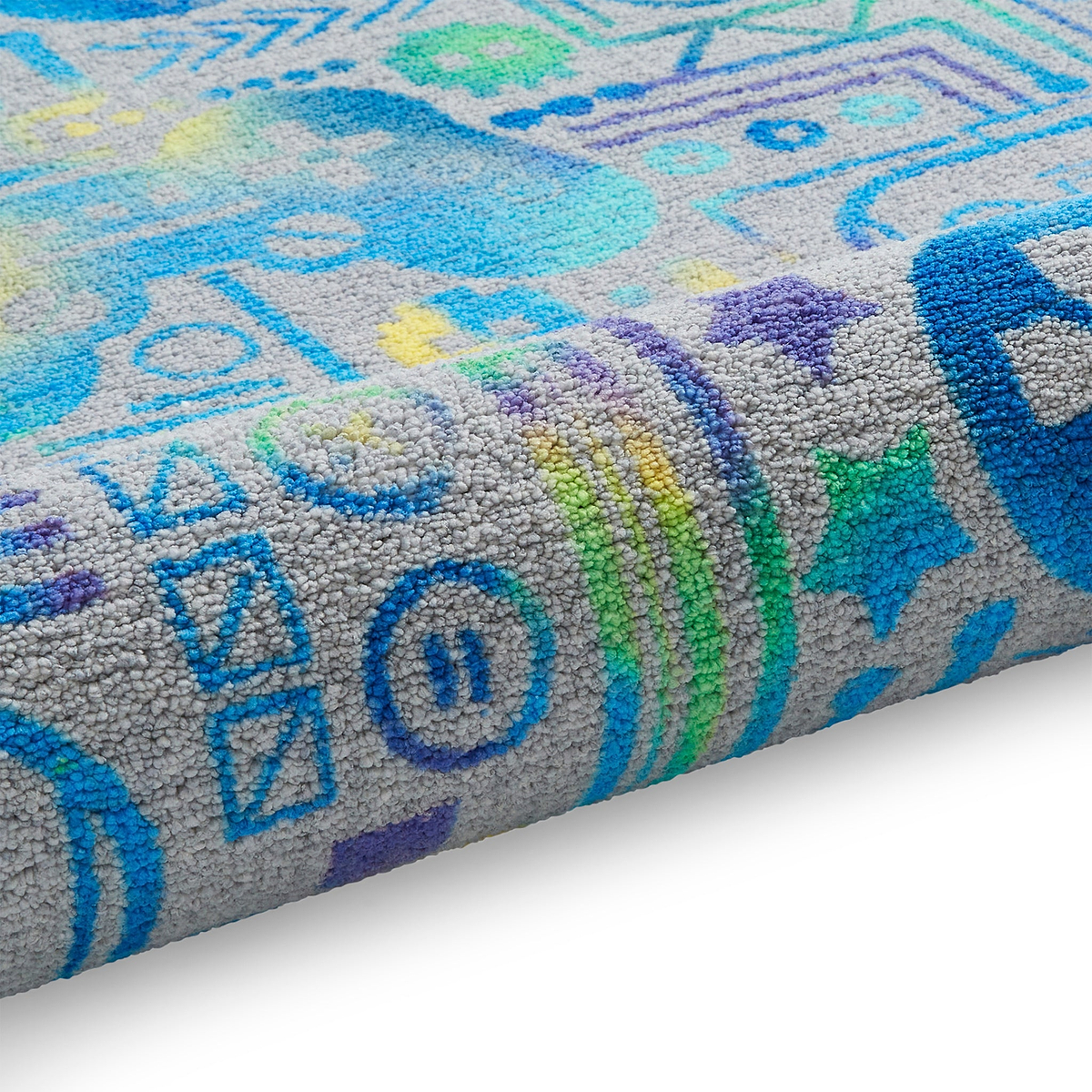 Kids Gamer Washable Rug 080 x 150 Grey from Roseland Furniture