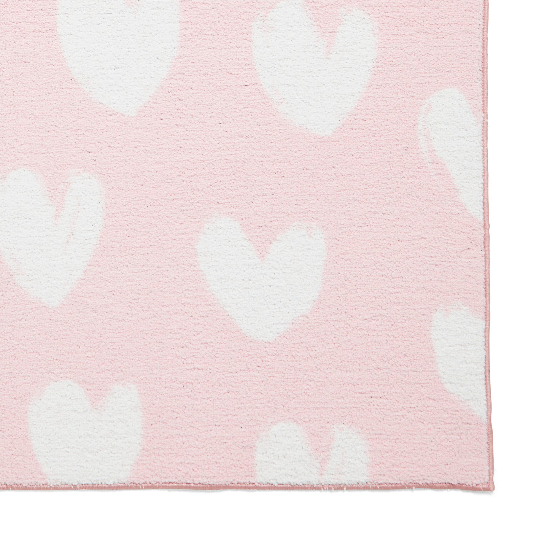 Kids Hearts Washable Rug 080 x 150 Pink from Roseland Furniture