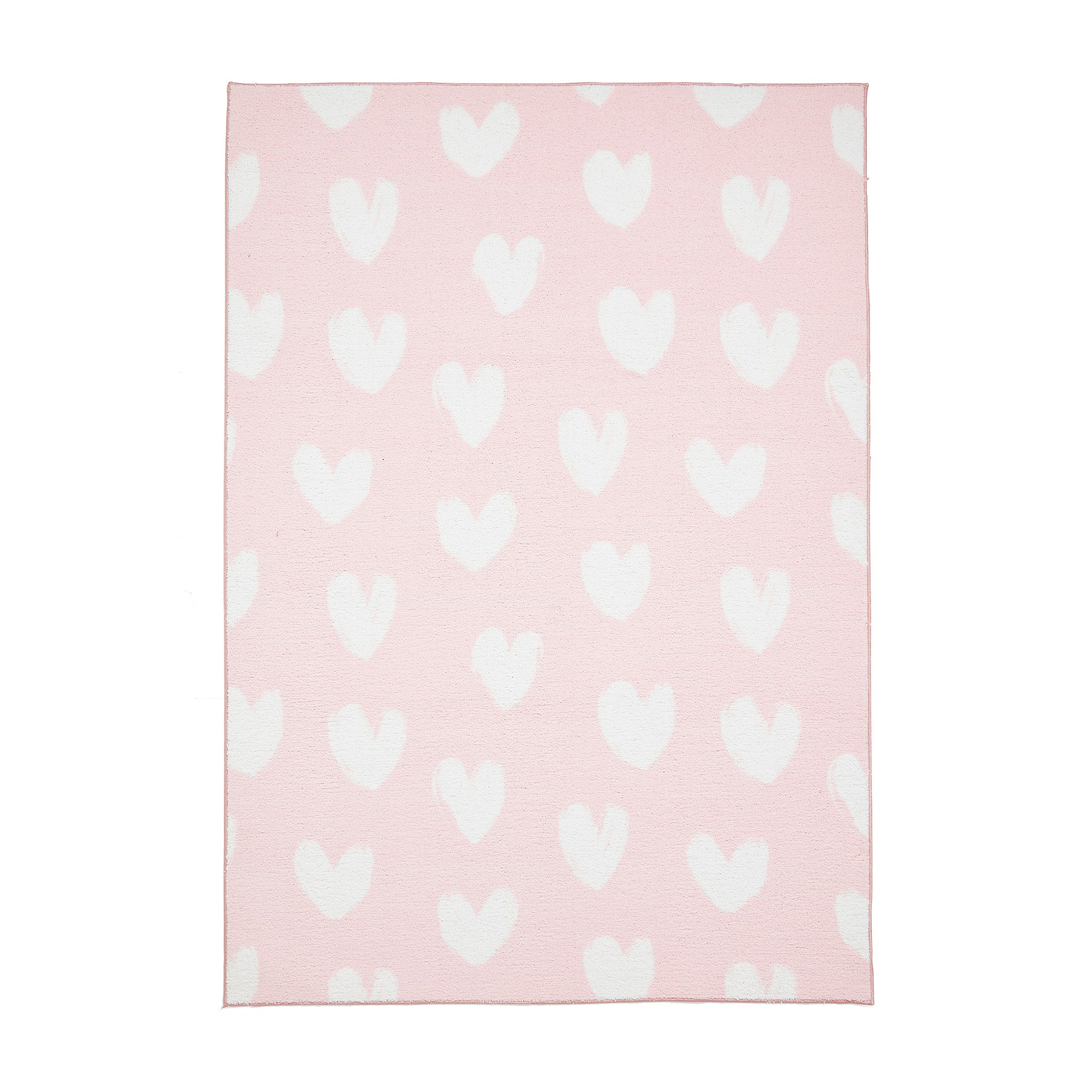 Kids Hearts Washable Rug 080 x 150 Pink from Roseland Furniture