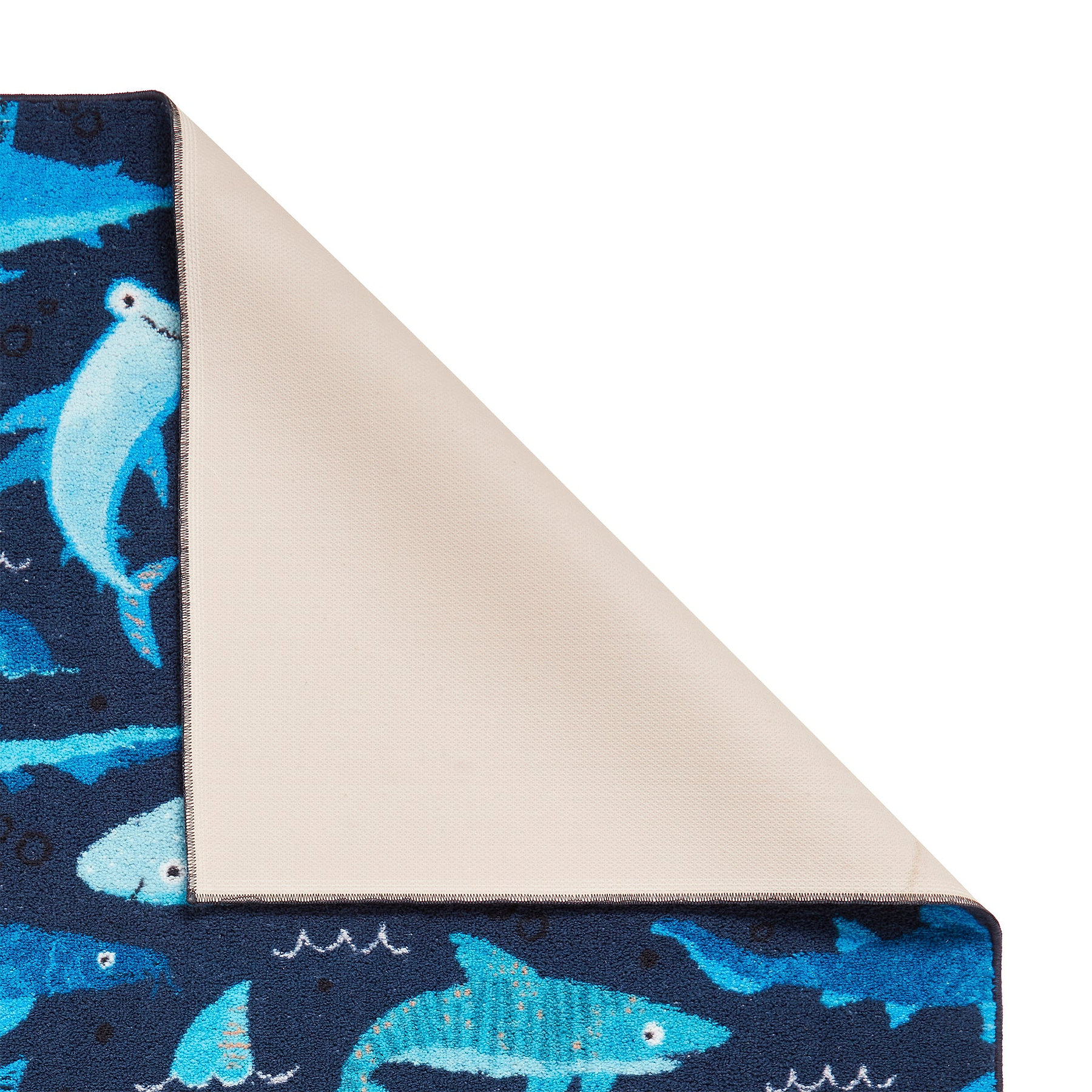 Kids Jawsome Sharks Washable Rug 080 x 150 Blue from Roseland Furniture