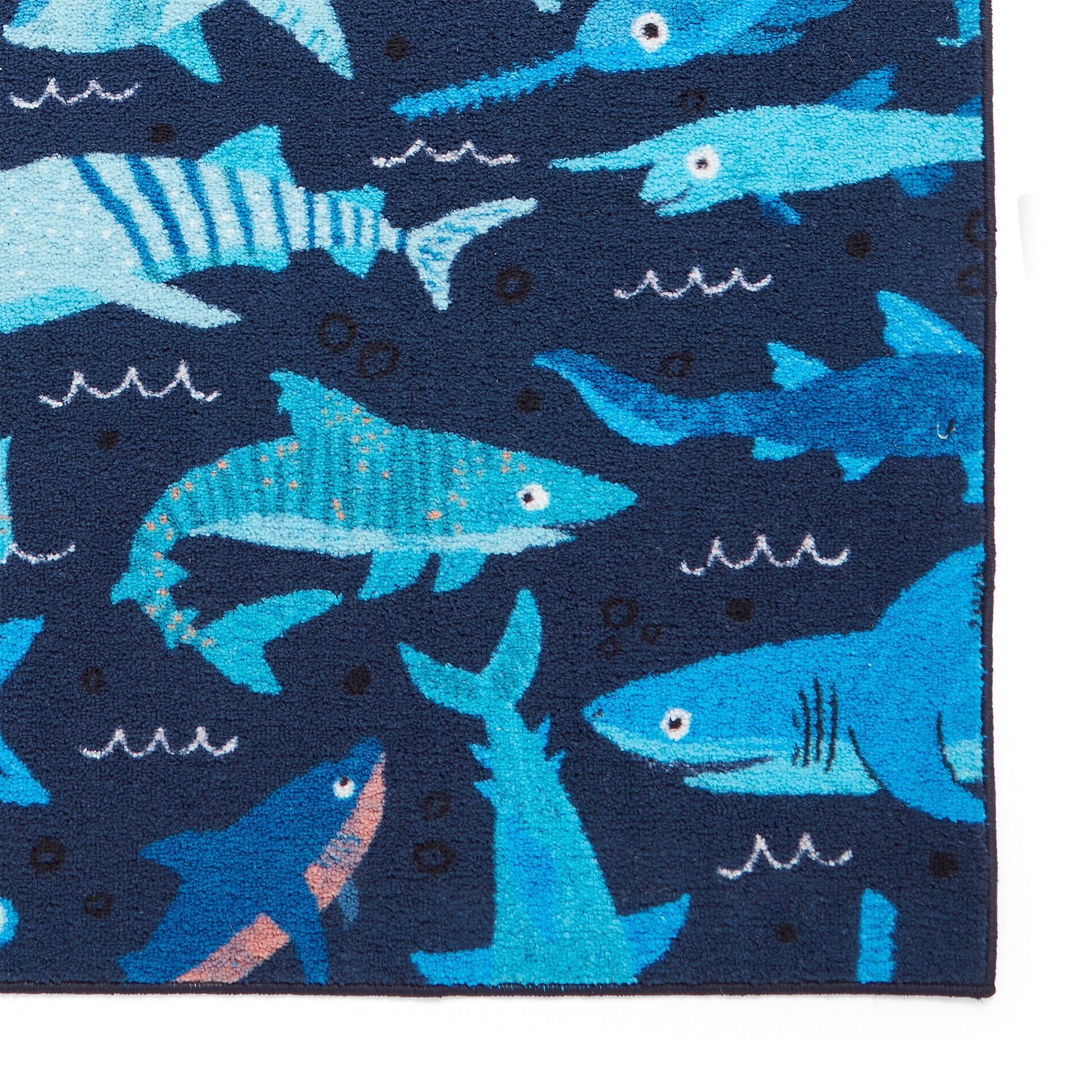 Kids Jawsome Sharks Washable Rug 080 x 150 Blue from Roseland Furniture