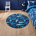 Kids Jawsome Sharks Washable Rug Blue from Roseland Furniture