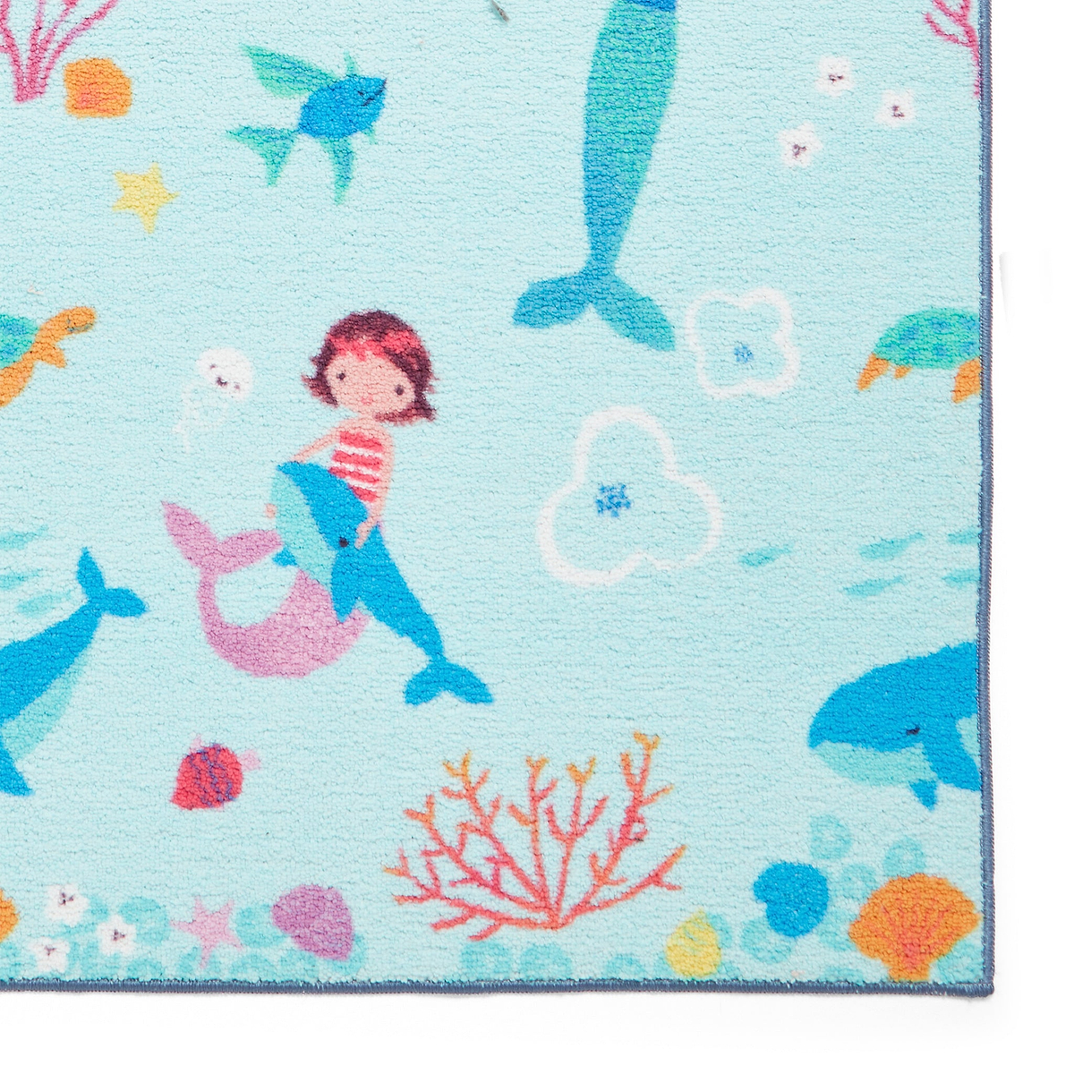 Kids Mermaid Washable Rug 080 x 150 Blue from Roseland Furniture