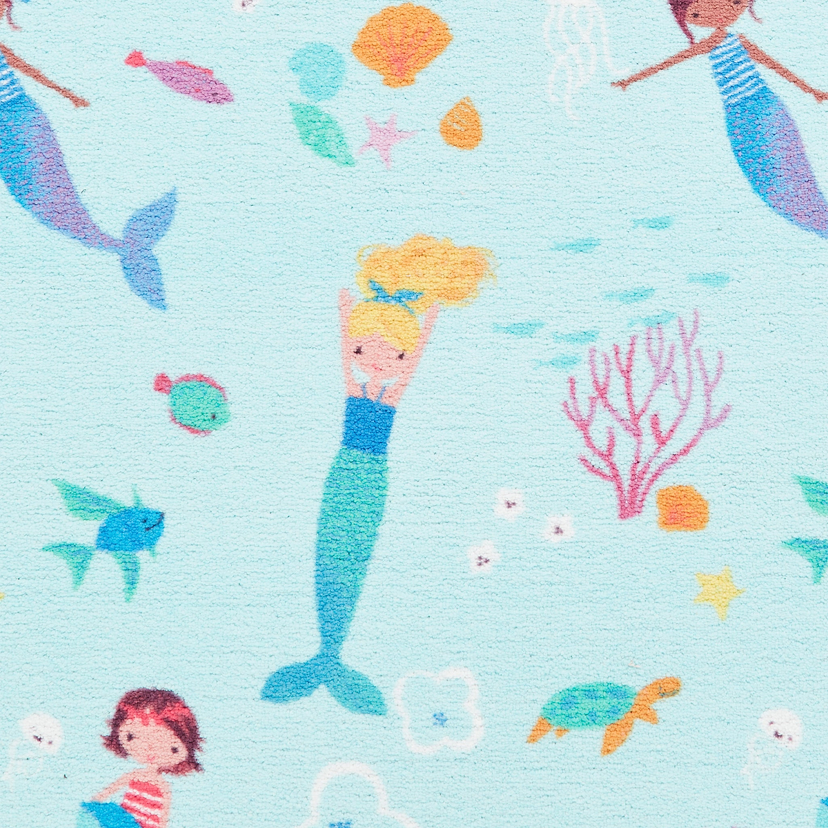 Kids Mermaid Washable Rug 080 x 150 Blue from Roseland Furniture