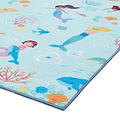Kids Mermaid Washable Rug 080 x 150 Blue from Roseland Furniture