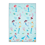 Kids Mermaid Washable Rug 080 x 150 Blue from Roseland Furniture