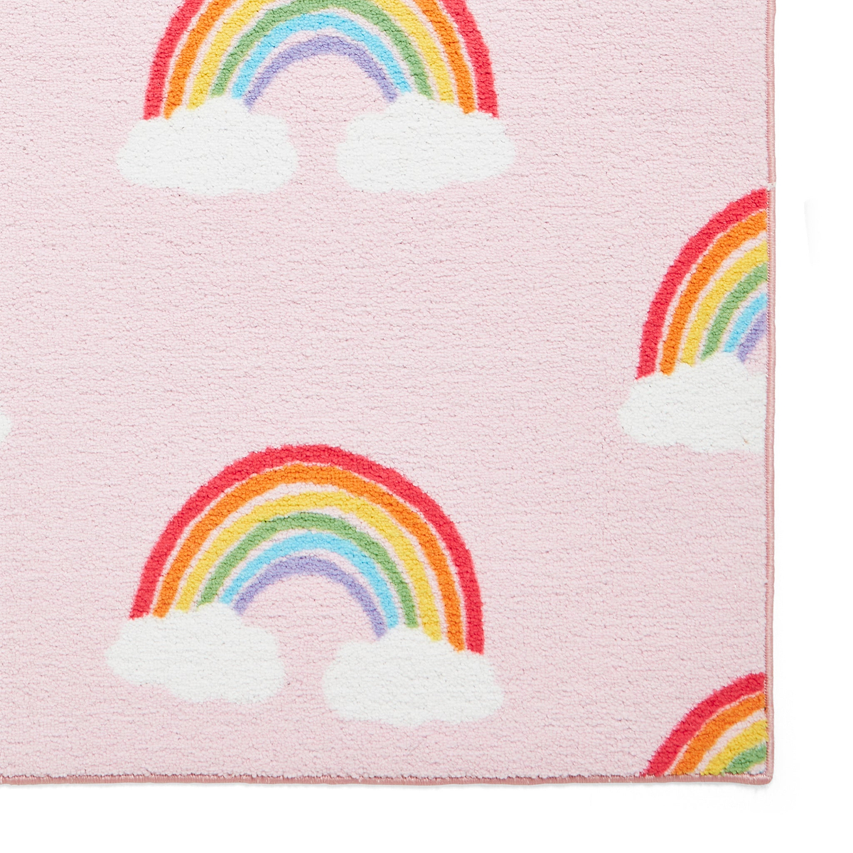Kids Rainbow Hearts Washable Rug from Roseland Furniture