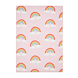 Kids Rainbow Hearts Washable Rug from Roseland Furniture
