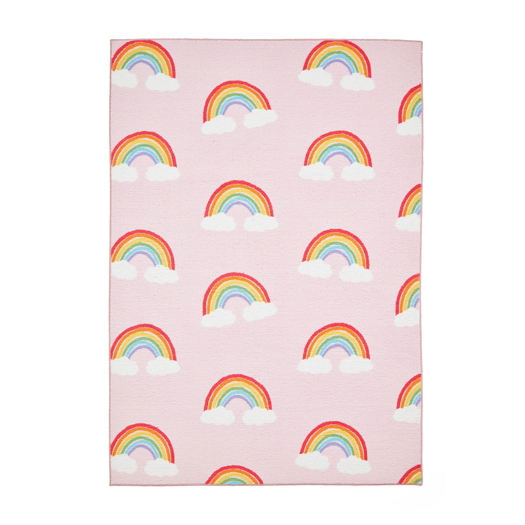 Kids Rainbow Hearts Washable Rug from Roseland Furniture
