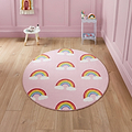 Kids Rainbow Hearts Washable Rug from Roseland Furniture