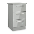 Penmere 3 Drawer Bedside Grey from Roseland Furniture