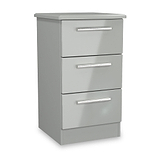 Penmere 3 Drawer Bedside Grey from Roseland Furniture