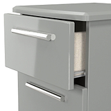 Penmere 3 Drawer Bedside Grey from Roseland Furniture