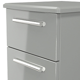 Penmere 3 Drawer Bedside Grey from Roseland Furniture