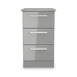 Penmere 3 Drawer Bedside Grey from Roseland Furniture