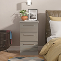 Penmere 3 Drawer Bedside Grey from Roseland Furniture