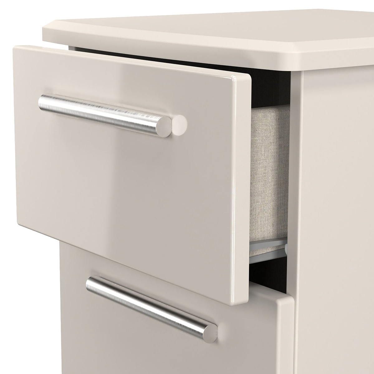 Penmere 3 Drawer Bedside Cashmere from Roseland Furniture