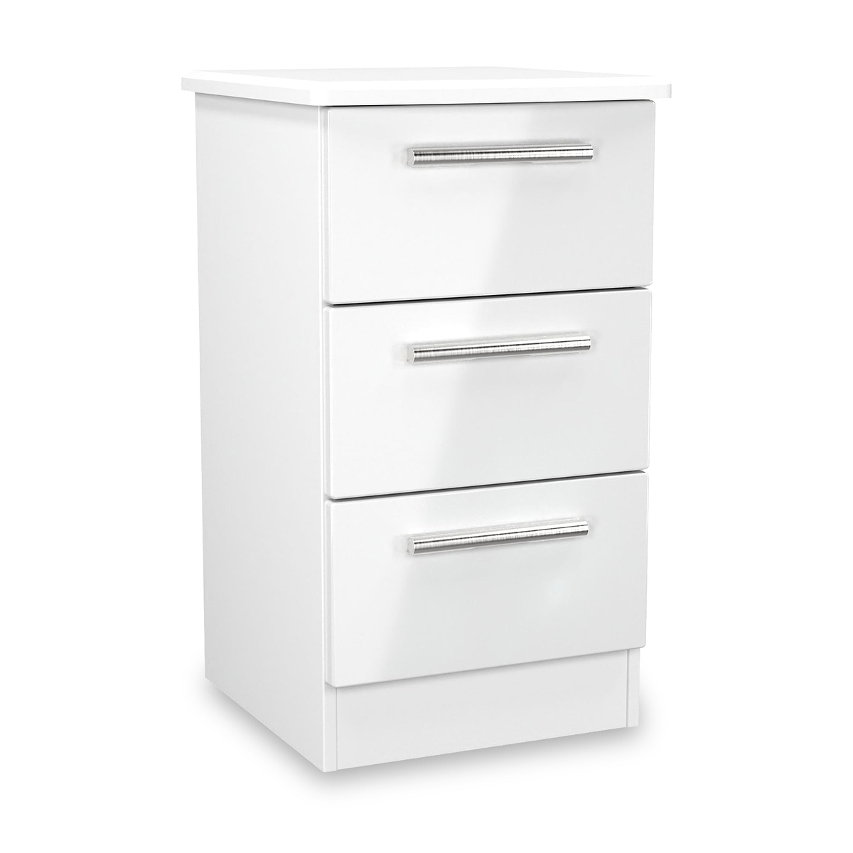 Penmere 3 Drawer Bedside White from Roseland Furniture