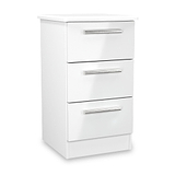 Penmere 3 Drawer Bedside White from Roseland Furniture