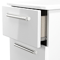 Penmere 3 Drawer Bedside White from Roseland Furniture