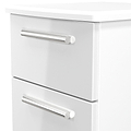 Penmere 3 Drawer Bedside White from Roseland Furniture