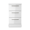 Penmere 3 Drawer Bedside White from Roseland Furniture