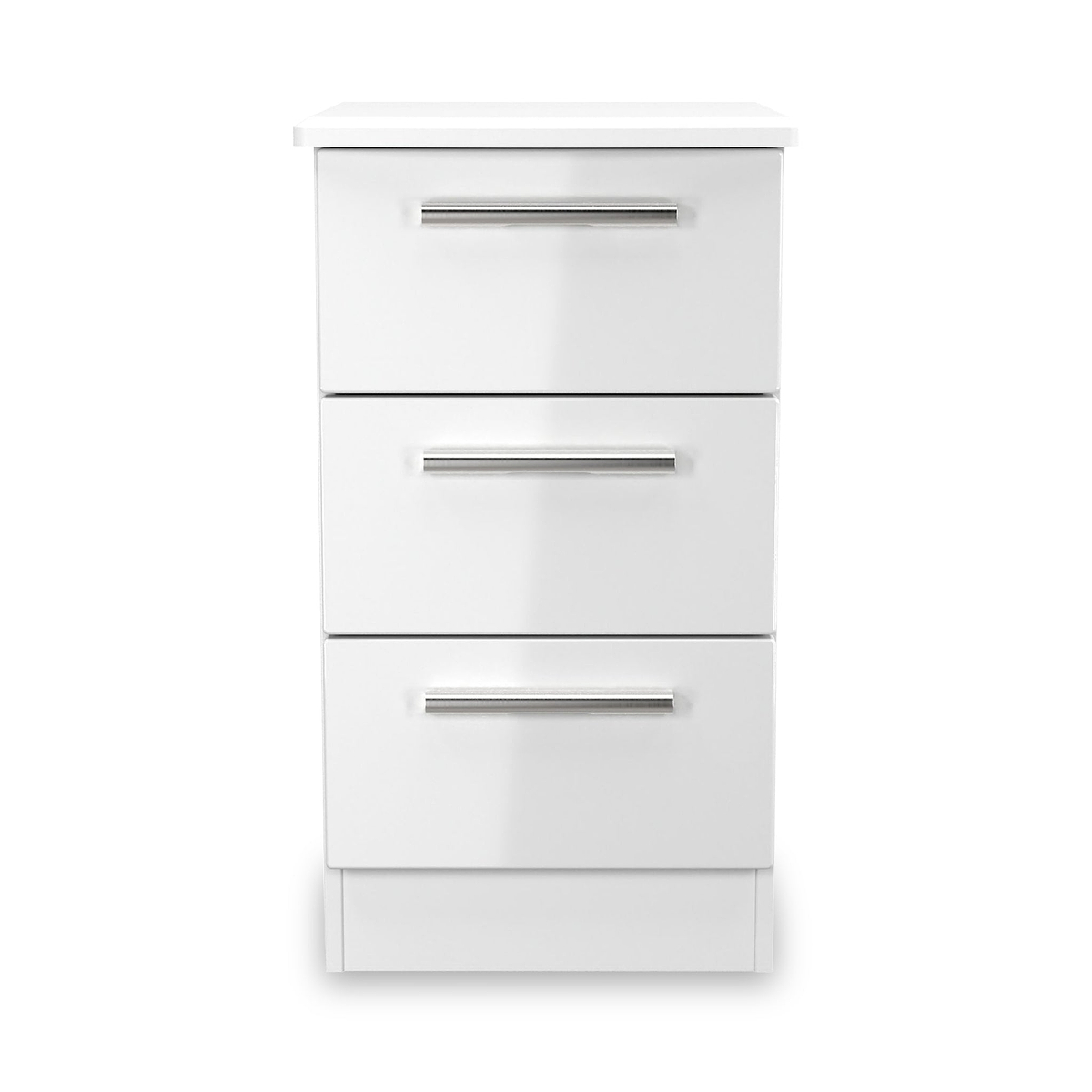 Penmere 3 Drawer Bedside White from Roseland Furniture