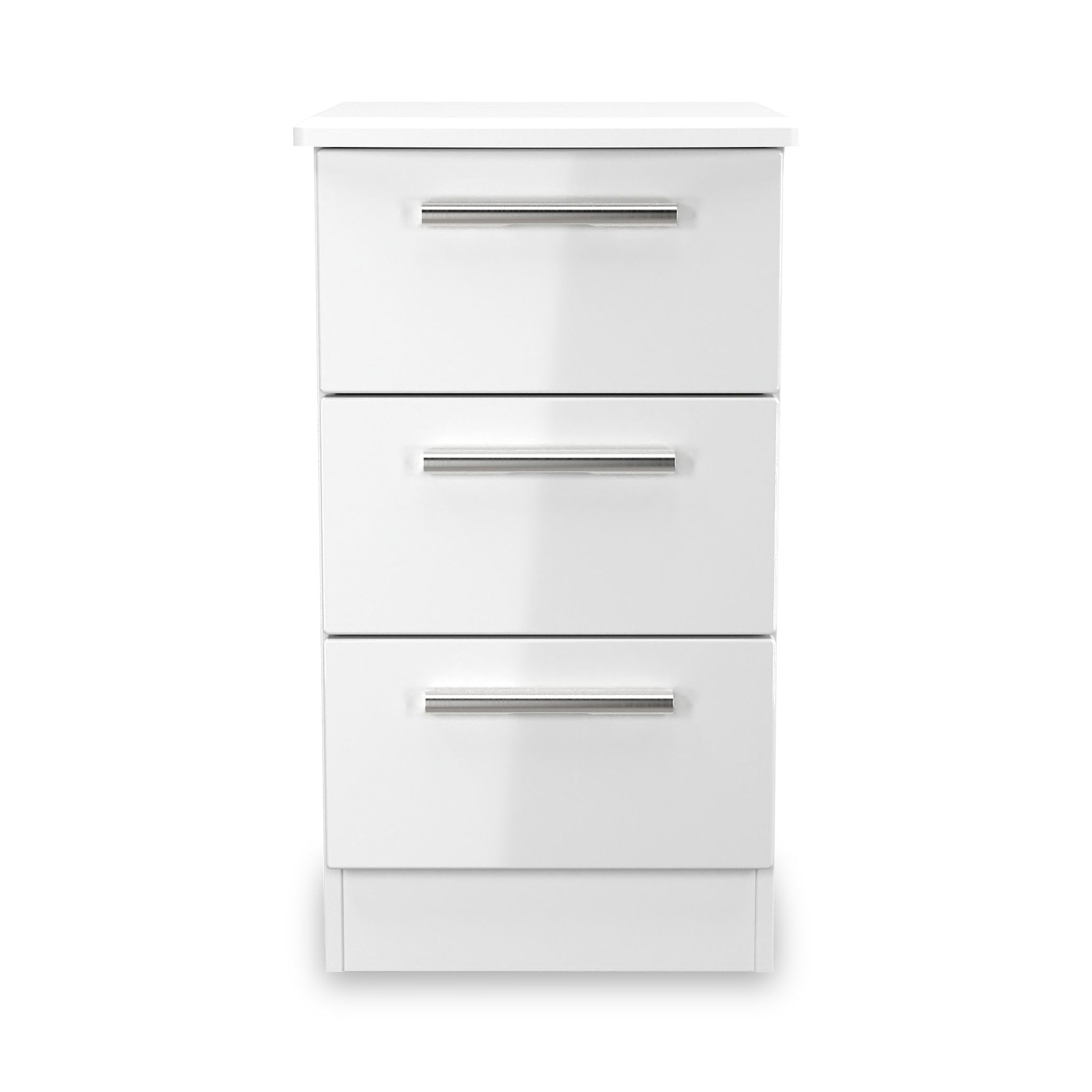 Penmere 3 Drawer Bedside White from Roseland Furniture