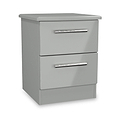 Penmere 2 Drawer Bedside Grey from Roseland Furniture