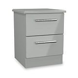 Penmere 2 Drawer Bedside Grey from Roseland Furniture