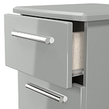 Penmere 2 Drawer Bedside Grey from Roseland Furniture