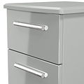 Penmere 2 Drawer Bedside Grey from Roseland Furniture
