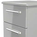 Penmere 2 Drawer Bedside Grey from Roseland Furniture