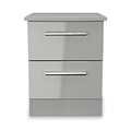 Penmere 2 Drawer Bedside Grey from Roseland Furniture